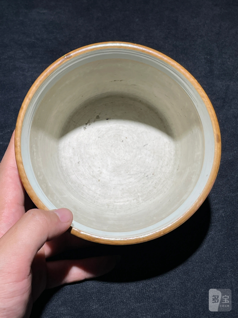 明晚期 青花五彩山水花鸟纹筒式炉 - 图8